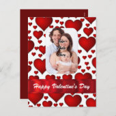 De Valentijnsdag van de de fotosjabloon van het Feestdagenkaart (Voorkant / Achterkant)