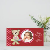 De Valentijnsdag van de Harten van het snoep Feestdagenkaart (Staand voorkant)