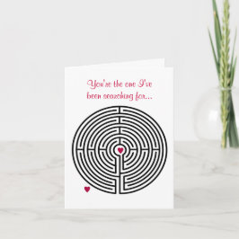 De Valentijnsdag van de Liefde van het labyrint Feestdagen Kaart