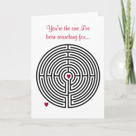 De Valentijnsdag van de Liefde van het labyrint Feestdagen Kaart