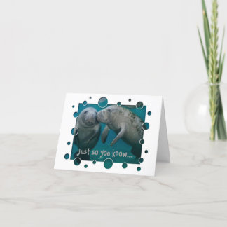 De Valentijnsdag van de Liefde van Manatee Feestdagen Kaart