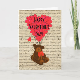 De Valentijnsdag van de teddybeer Feestdagen Kaart