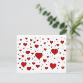 De Valentijnsdag van harten Feestdagenkaart (Staand voorkant)