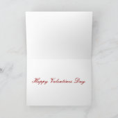 de Valentijnsdag van het rozenhart Feestdagen Kaart (Binnen)
