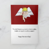 de Valentijnsdagkaart van de valentijnliefde cupid Feestdagen Kaart (Binnen)