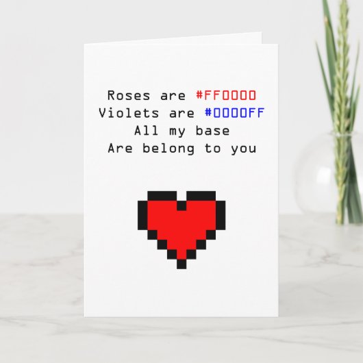 De Valentijnse Kaart van Geek (Voorkant)