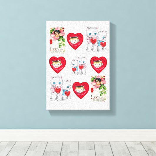 De Valentijnse keuken van de Afdruk van het Verrek Canvas Afdruk (Insitu (Houten vloer))