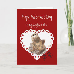 De Valentijnse Significante Dierlijke Humor van de Feestdagen Kaart