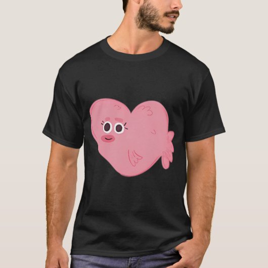 De Valentijnshartvis T-shirt (Voorkant)