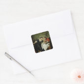 De valk, van de Fables of Fontaine Vierkante Sticker (Envelop)