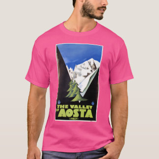 De Vallei van Aosta Italiaanse Alpen Reis Poster A T-shirt