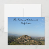 De vallei van Chatsworth Californië Briefkaart (Voorkant / Achterkant)