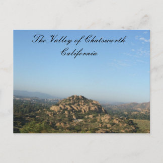 De vallei van Chatsworth Californië Briefkaart