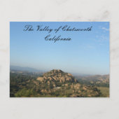 De vallei van Chatsworth Californië Briefkaart (Voorkant)