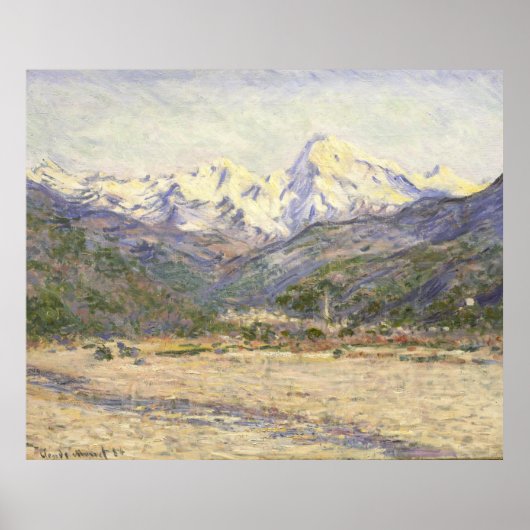 De vallei van de Nervia Claude Monet Poster (Voorkant)