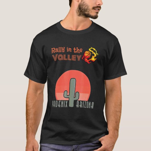 De vallei van de Valley Oop Phoenix Retro T-shirt (Voorkant)