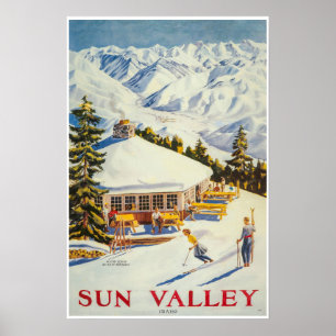 De Vallei van de zon, Idaho, het Poster van de Ski