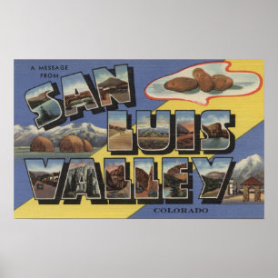 De Vallei van het San Luis, Colorado - Grote Brief Poster