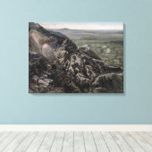 De vallei van het Uitzicht van de bergen Canvas Afdruk (Insitu (Houten vloer))
