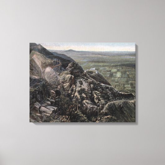 De vallei van het Uitzicht van de bergen Canvas Afdruk (Voorkant)