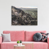 De vallei van het Uitzicht van de bergen Canvas Afdruk (Insitu (Woonkamer))