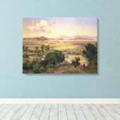 De vallei van Mexico van de Lage Ridge van Tacubay Canvas Afdruk (Insitu (Houten vloer))