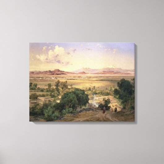 De vallei van Mexico van de Lage Ridge van Tacubay Canvas Afdruk (Voorkant)