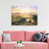 De vallei van Mexico van de Lage Ridge van Tacubay Canvas Afdruk (Insitu (Woonkamer))