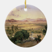 De vallei van Mexico van de Lage Ridge van Tacubay Keramisch Ornament (Achterkant)