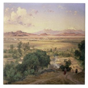 De vallei van Mexico van de Lage Ridge van Tacubay Tegeltje