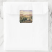De vallei van Mexico van de Lage Ridge van Tacubay Vierkante Sticker (Tas)