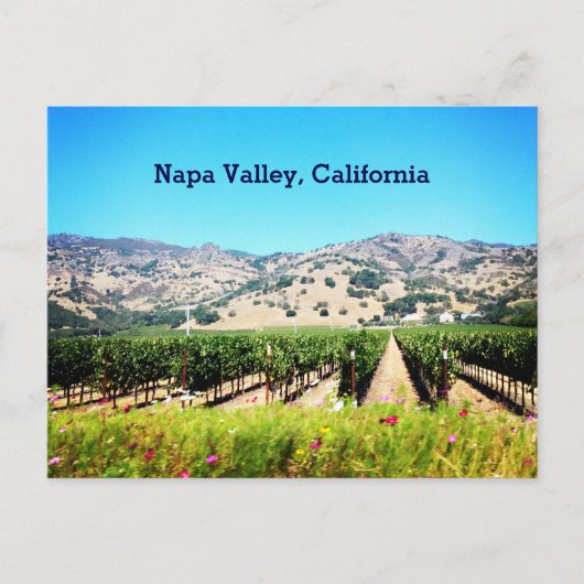 De Vallei van Napa, het Briefkaart van Californië (Voorkant)