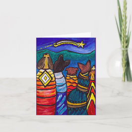 De vallende ster, honden, fijne kunst kaart