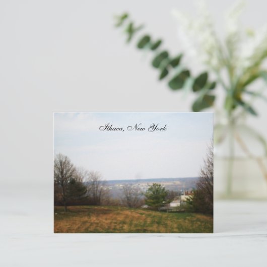 DE VALLEY VAN ITHACA, NEW YORK briefkaart (Staand voorkant)