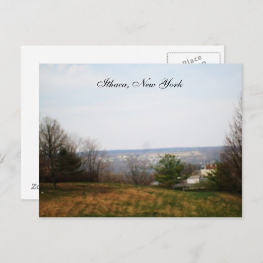 DE VALLEY VAN ITHACA, NEW YORK briefkaart (Voorkant / Achterkant)