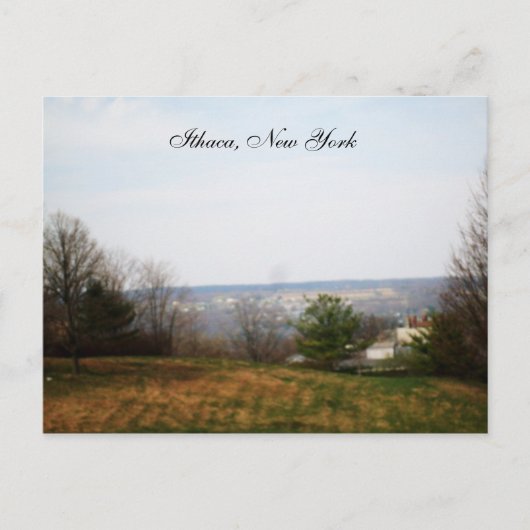 DE VALLEY VAN ITHACA, NEW YORK briefkaart (Voorkant)