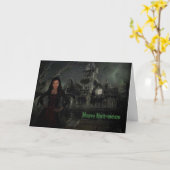 De Vamp Halloween-kaart Kaart (Gele Bloem)