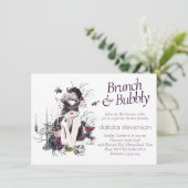 De vampier | Moody Gothic Glam Champagne Brunch Kaart (Staand voorkant)