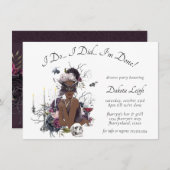 De vampier | Moody Gothic Glam Echtscheidingsfeest Kaart (Voorkant / Achterkant)