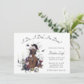 De vampier | Moody Gothic Glam Echtscheidingsfeest Kaart (Staand voorkant)