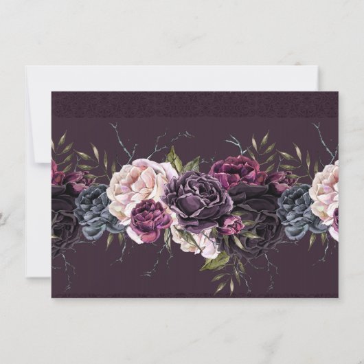 De vampier | Moody Gothic Glam Echtscheidingsfeest Kaart (Achterkant)