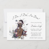 De vampier | Moody Gothic Glam Echtscheidingsfeest Kaart (Voorkant)