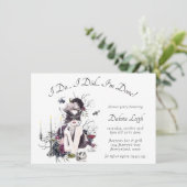 De vampier | Moody Gothic Glam Echtscheidingsfeest Kaart (Staand voorkant)