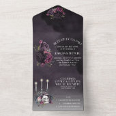 De vampier | Moody Gothic Vampy Glam All In One Uitnodiging (Binnen)