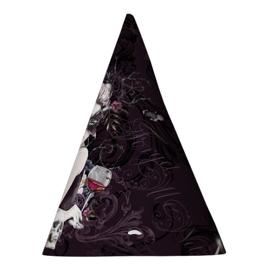 De vampier | Moody Gothic Vampy Glam Bleke Skin Feesthoedjes (Rechts)