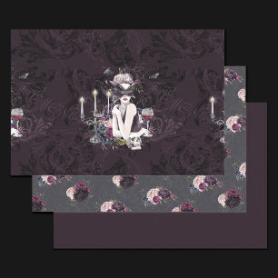 De vampier Moody Gothic Vampy Glam Bleke Skin Inpakpapier Vel