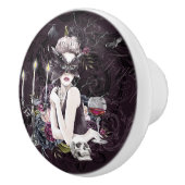 De vampier | Moody Gothic Vampy Glam Bleke Skin Keramische Knop (Rechts)