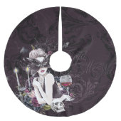 De vampier | Moody Gothic Vampy Glam Bleke Skin Kerstboom Rok (Voorkant)