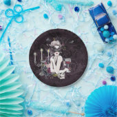 De vampier | Moody Gothic Vampy Glam Bleke Skin Papieren Bordje (Feest)