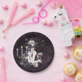 De vampier | Moody Gothic Vampy Glam Bleke Skin Papieren Bordje (Feest)